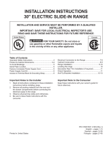 Electrolux 42539 Guide d'installation