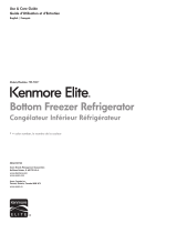 Kenmore Elite Elite 24 cu.ft. French Door Bottom-Freezer Refrigerator ENERGY STAR Le manuel du propriétaire