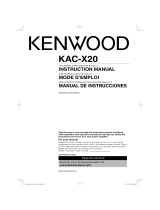 Kenwood eXcelon KAC-X20 Manuel utilisateur