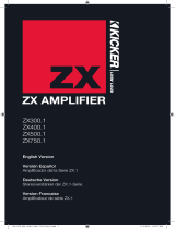 Kicker 2011 ZX 300.1, 400.1, 500.1, 750.1 Le manuel du propriétaire
