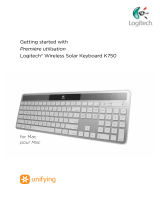 Logitech Wireless Solar Keyboard K750 for Mac Manuel utilisateur