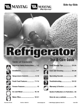 Maytag MCD2257HEW - 22 cu. Ft. Refrigerator Manuel utilisateur