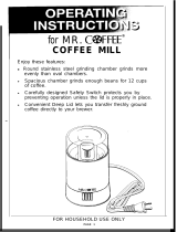 Mr. Coffee COFFEE MILL Manuel utilisateur