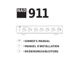 NAD Electronics NAD 911 Manuel utilisateur