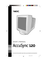 NEC AccuSync 120 Manuel utilisateur