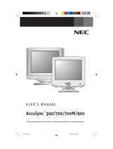 NEC AccuSync 500 Manuel utilisateur