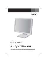 NEC AccuSync LCD200VX Manuel utilisateur