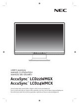 NEC AccuSync LCD24WMCX Manuel utilisateur