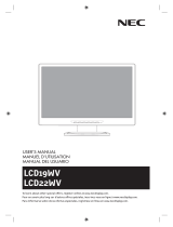 NEC LCD19WV-BK-R Manuel utilisateur