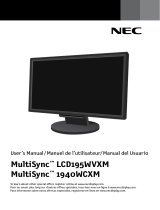 NEC LCD195WVXM Manuel utilisateur