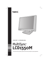 NEC MultiSync LA-15R03-BK Manuel utilisateur