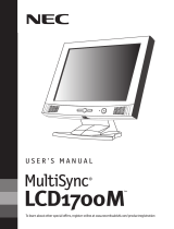 NEC MultiSync® LCD1700M Manuel utilisateur