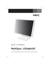 NEC LCD1980SXI Manuel utilisateur