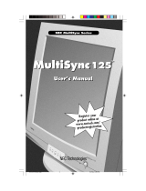NEC MultiSync 125 Manuel utilisateur