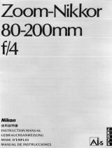 Nikon AI-S -NIKKOR 80-200MM F/4 Manuel utilisateur
