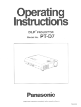 Panasonic PT-D7 Manuel utilisateur