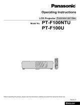 Panasonic PT-F100U Manuel utilisateur