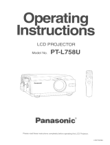 Panasonic PT-L758U Manuel utilisateur