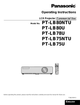 Panasonic PT-LB78U - LCD Proj XGA 4:3 3000 Lumens Wrls 6.5LBS Manuel utilisateur