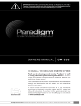 Paradigm OM-600 Manuel utilisateur