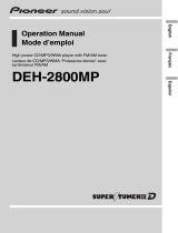 Pioneer DEH-2800MP Manuel utilisateur