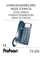 Profoon Telecommunicatie TX-555 Manuel utilisateur