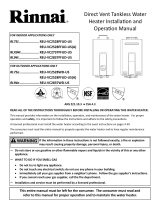 Rinnai RL75e (REU-VC2528WD-US) Guide d'installation