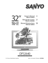Sanyo DP32640 - 31.5" Diagonal LCD HDTV 720p Manuel utilisateur