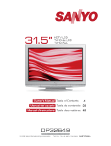 Sanyo DP32649 - 32" LCD TV Manuel utilisateur