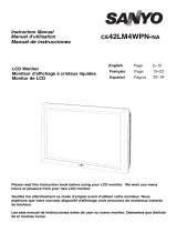 Sanyo CE42LM4WPN-NA - CE - 42" LCD Flat Panel Display Manuel utilisateur