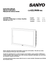 Sanyo CE42LM4N-NA - CE - 42" LCD Flat Panel Display Manuel utilisateur