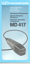 Sennheiser Dynamic Directional MD 417 Manuel utilisateur