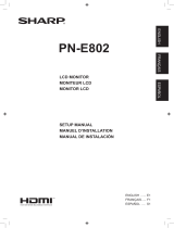 Sharp PN-E802 Professional Guide de démarrage rapide