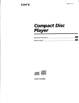 Sony CDP-CA70ES Mode d'emploi