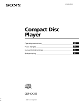 Sony CDP-CX235 - Mega Changer Manuel utilisateur