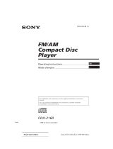 Sony CDX-2160 Le manuel du propriétaire