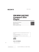 Sony CDX-C910RDS Manuel utilisateur