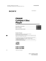 Sony CDX-CA860FP Manuel utilisateur