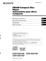 Sony CDX-S2210S Manuel utilisateur