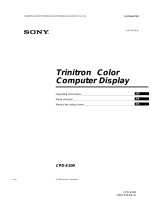 Sony CPD-E200 Manuel utilisateur
