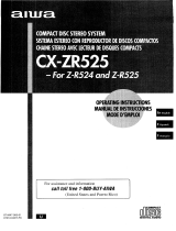 Sony CX-ZR525 Manuel utilisateur