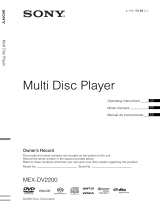 Sony MEX-DV2200 Manuel utilisateur