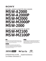Sony MSW-2000 Manuel utilisateur