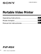 Sony Portable Digital Photo PVP-MSH Manuel utilisateur
