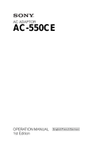 Sony AC-550CE Manuel utilisateur