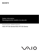 Sony VGC-RT100Y Safety guide