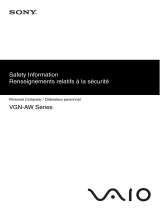 Sony VGN-AW420F/H Safety guide