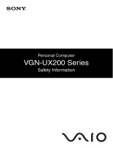 Sony VGN-UX230P Safety guide