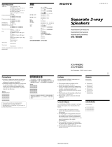 Sony XS-HF600G Guide d'installation