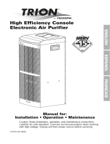 Fedders High Efficiency Console Electronic Air Purifier Manuel utilisateur